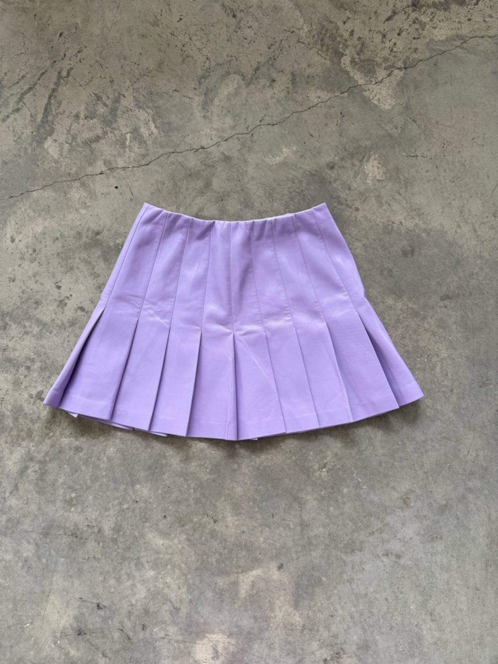 Alice + Olivia Lilac Box Pleat Mini Skirt
